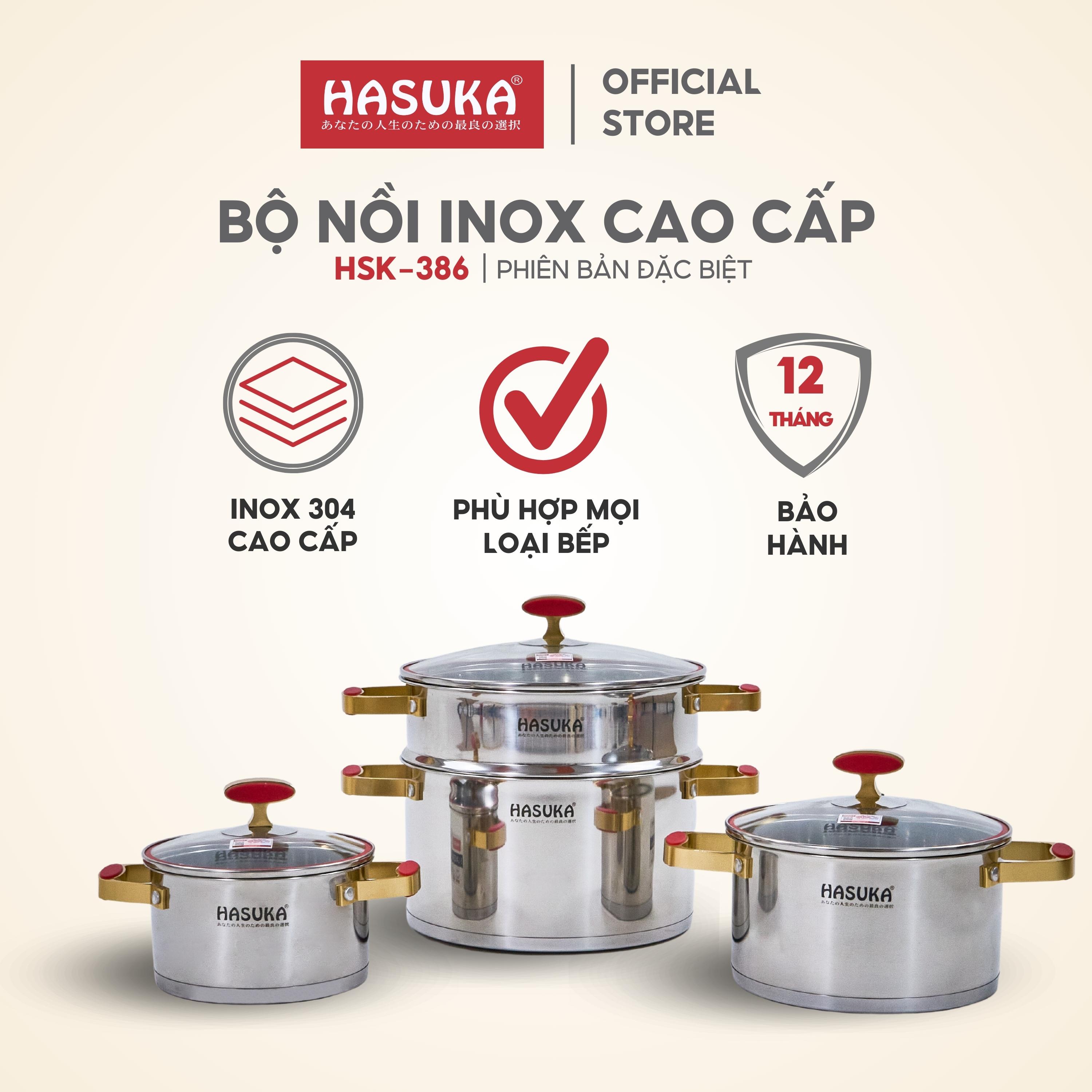 BỘ NỒI INOX HASUKA HSK-386
